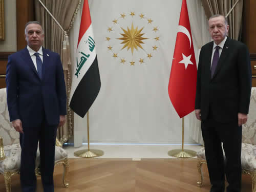 Irak Başbakanı Kazımi Cumhurbaşkanlığı Külliyesinde