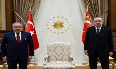 Cumhurbaşkanı Erdoğan, TBMM Başkanı Şentop’u kabul etti