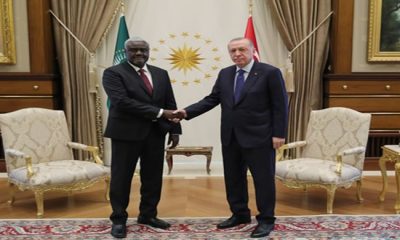 Cumhurbaşkanı Erdoğan, Afrika Birliği Komisyonu Başkanı Mahamat’ı kabul etti