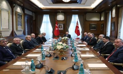 Cumhurbaşkanı Erdoğan, Çalışma ve Sosyal Güvenlik Bakanı Bilgin ile Türk-İş heyetini kabul etti