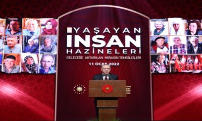 Cumhurbaşkanı Erdoğan, Yaşayan İnsan Hazineleri Geleceğe Aktarılan Mirasın Temsilcileri Ödül Töreni’ne katıldı