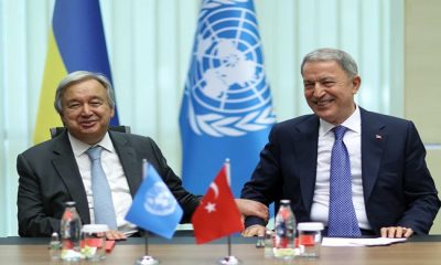 Millî Savunma Bakanı Hulusi Akar ve BM Genel Sekreteri Antonio Guterres Müşterek Koordinasyon Merkezinde İncelemelerde Bulundu
