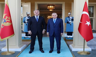 Cumhurbaşkanı Erdoğan, Karadağ Cumhurbaşkanı Cukanoviç ile bir araya geldi