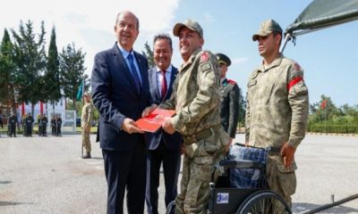 Cumhurbaşkanı Ersin Tatar, engelli vatandaşlar için düzenlenen Temsili Askerlik Uygulaması ve Ant İçme Töreni’ne katıldı