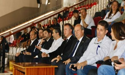Cumhurbaşkanı Ersin Tatar, Türkiye Tekerlekli Sandalye Basketbol Süper Lig karşılaşmasını izledi