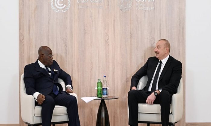 İlham Aliyev Gana Cumhurbaşkanı ile görüştü