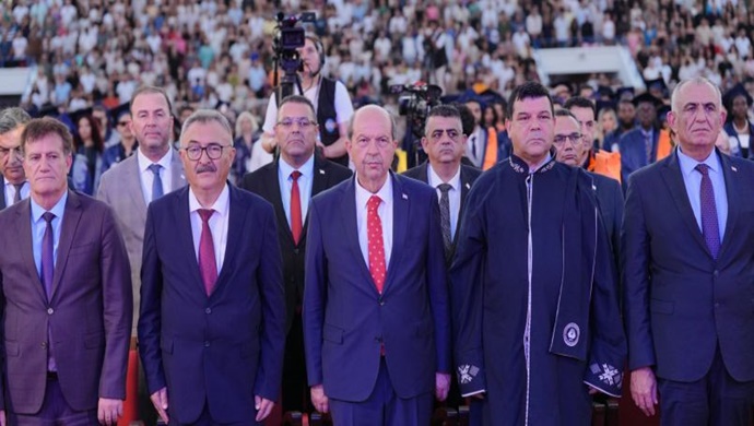 Cumhurbaşkanı Ersin Tatar, Doğu Akdeniz Üniversitesi’nin 2024- 2025 Akademik Yılı Ön Lisans ve Lisans Mezuniyet Töreni’ne katıldı